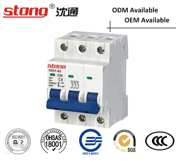 High Quality C45 Vacuum Mini Circuit Breaker 3p with Indicator