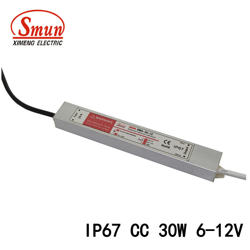 6-12V 2.5A 30W Waterproof IP67 Constant Current LED Strip Driver