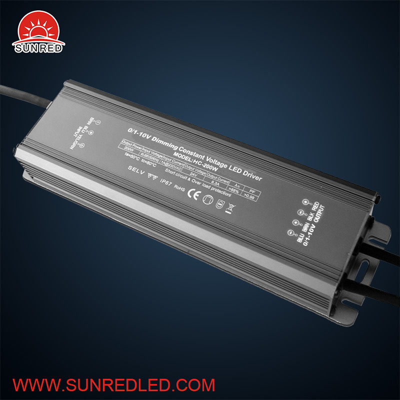 Constant Voltage 200W Dimmable Commercial Grade Driver