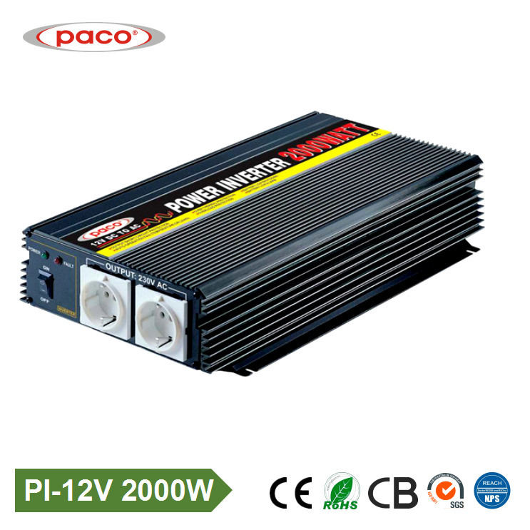 Paco off Grid 12V 2000W DC AC Car Power Inverter