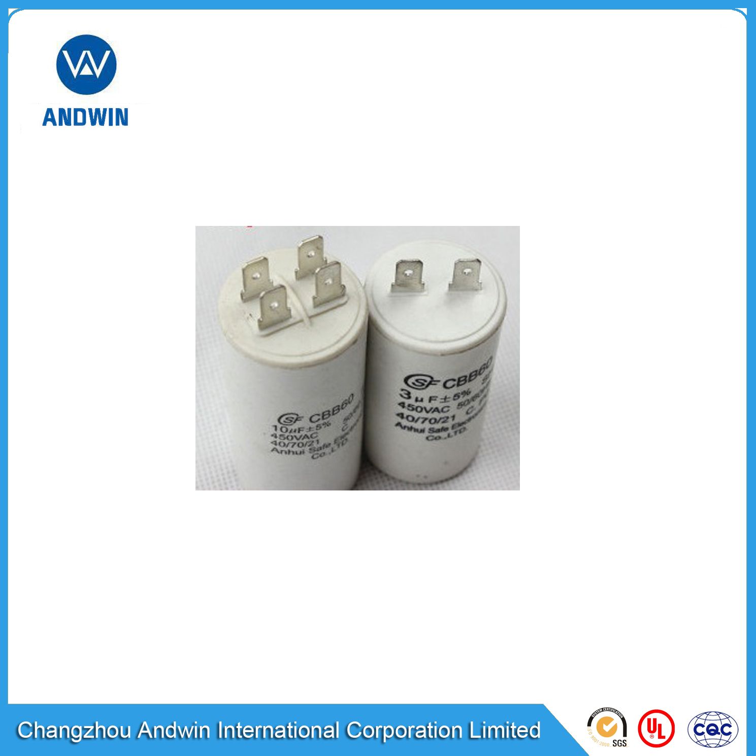 AC Motor Run Capacitor Cbb60 (Insert Style)