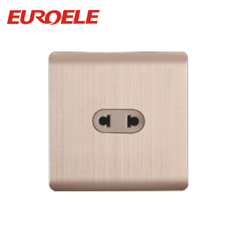 The Hardcover 2 Pin Aluminum Plate Universal Wall Socket
