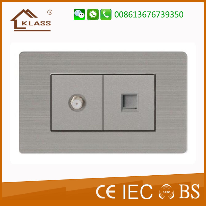 South American Electric Socket TV Plus Telephone Socket