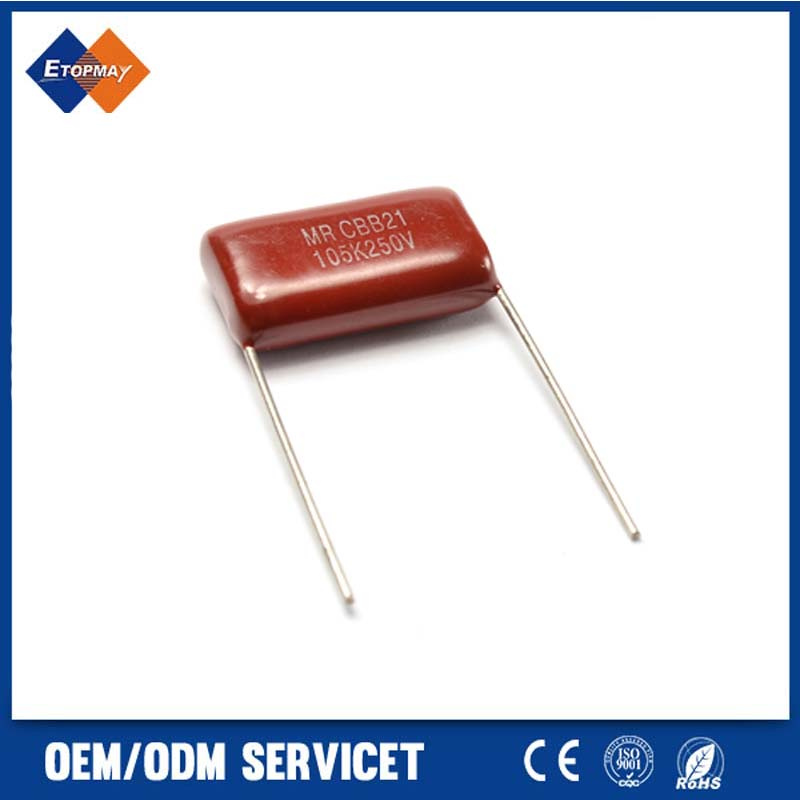 0.001UF 400V Cbb21 Polypropylene Film Capacitor with Wire
