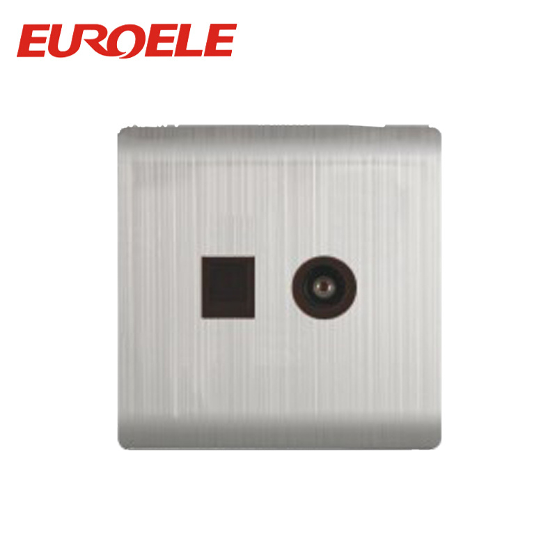 Multi-Purpose Stainless Steel Tel TV Socket and Statellite