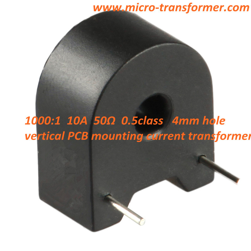 1000: 1 10A 50ohm 0.5class 4hole PCB Mounting Current Transformer (ZMCT104A)