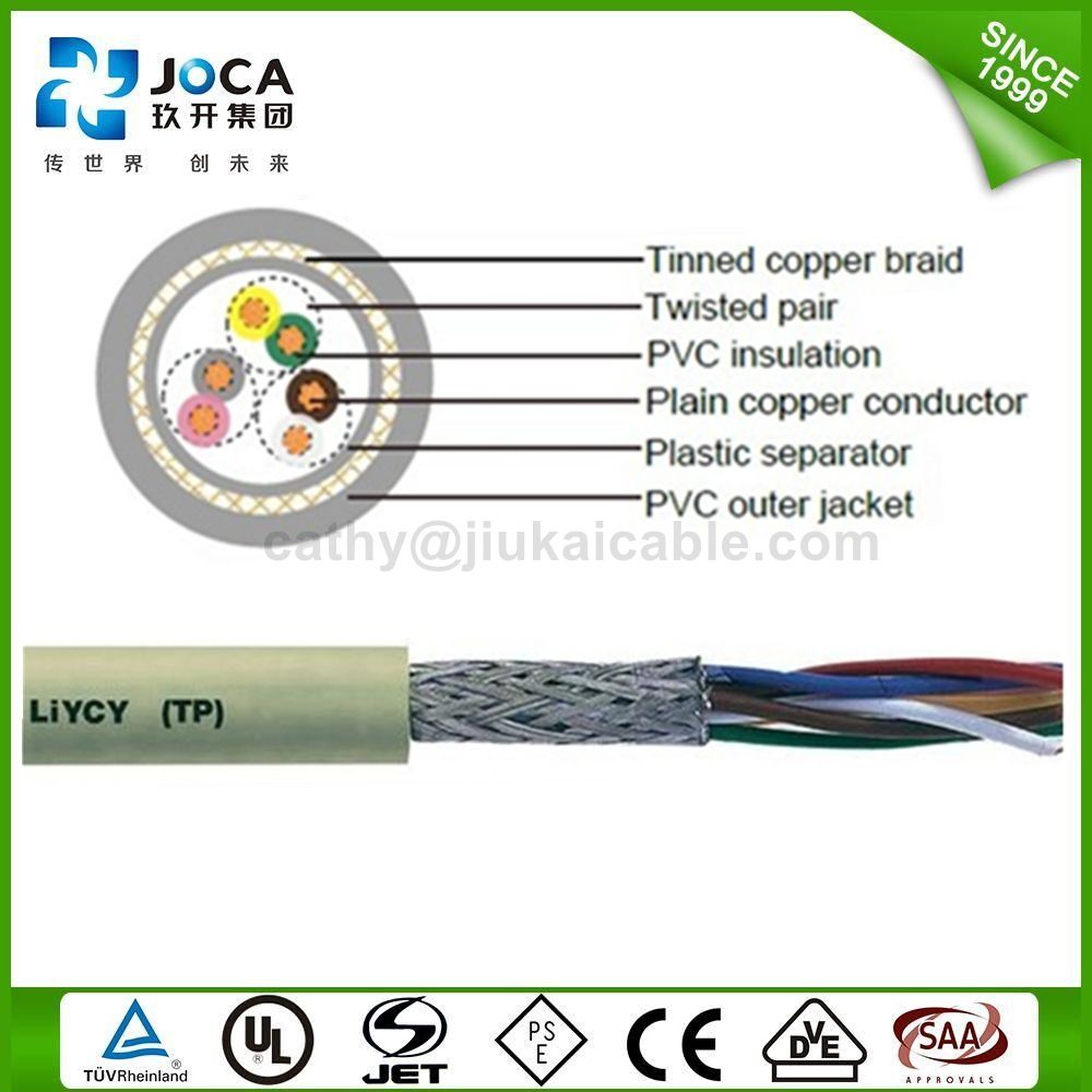 300/500V Liycy (tp) Pair Twist Flexible Shielded Data Transmission Cable