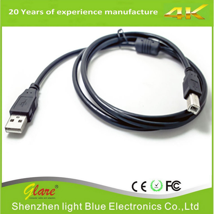 Sb 2.0 Nylon Braided Charging Printer Cable with Ferrite Cores