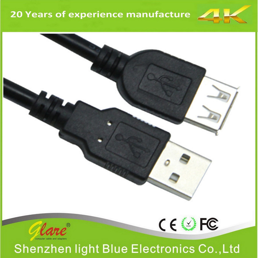 Transparent Male to Female USB Cable