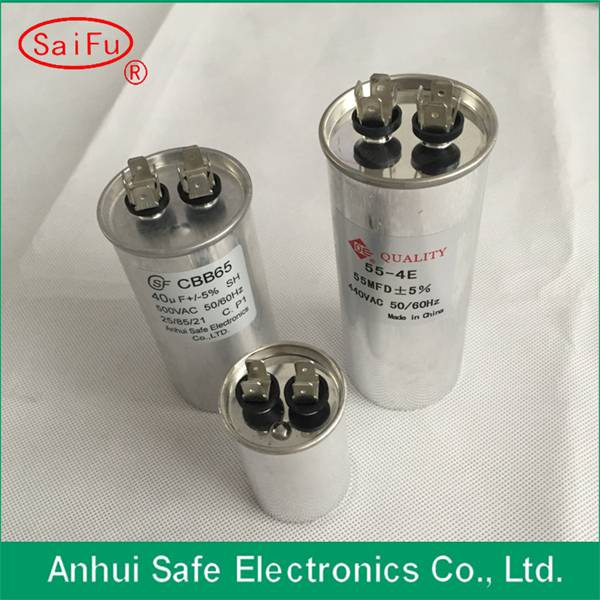 Cylinder Aluminum Case Cbb65A AC Motor Start Capacitor
