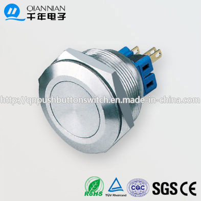 28mm 1no Nc/2no 2nc Resetable Self-Locking Flat IP67 Ik10 Push Button Switch