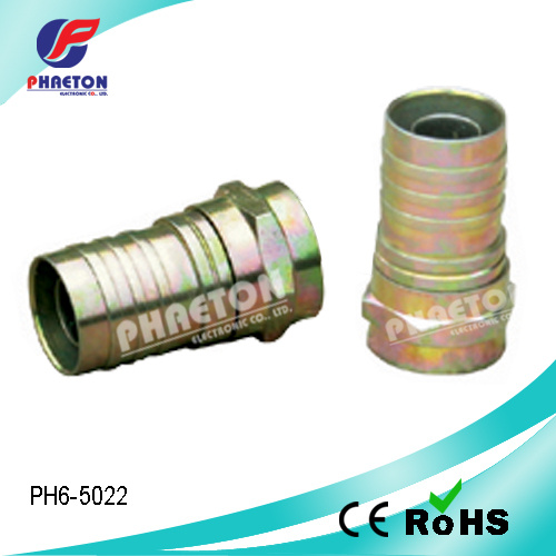 RG6 Crimp RF Cable Connector for Coaxial Cable