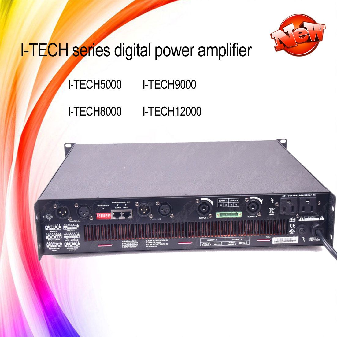 I-Tech 12000HD 2400W Class D Amplifier Audio Sound Systems Equipment