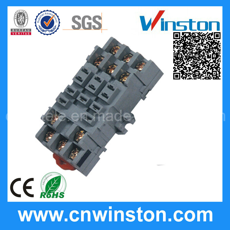 Ppf-011 Mini Plastic 8 Pins DIN-Rail Mouting Electrical Material Relay Plug Socket
