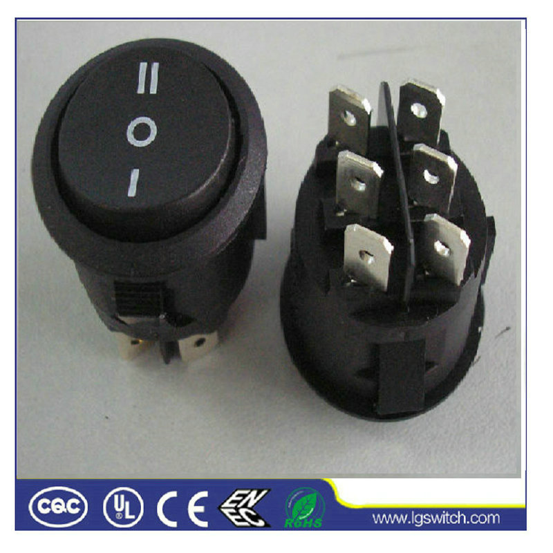Power Dpdt 6pins on-off-on 3 Position Micro Button Rcoker Switch
