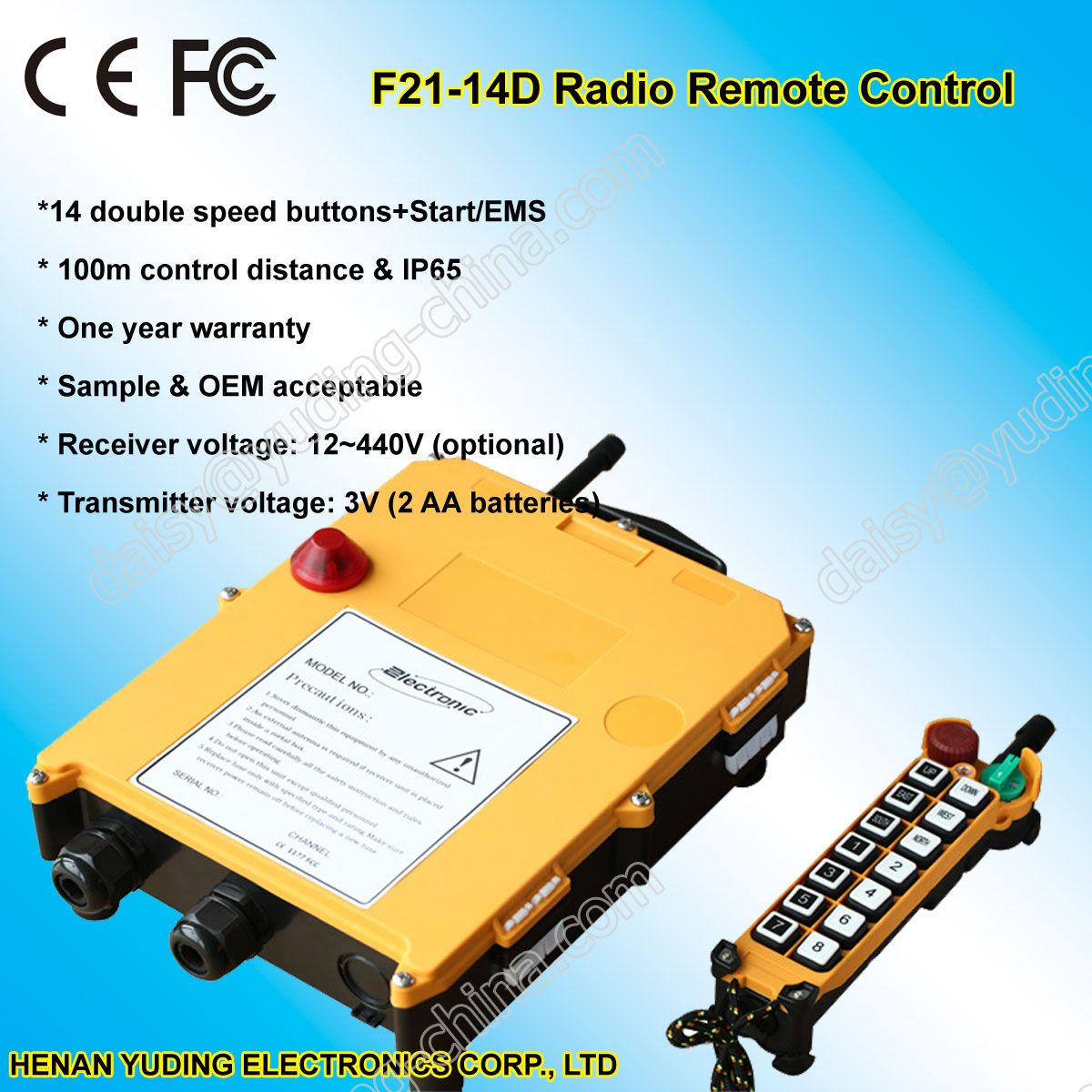 F21-14D Long Distance Wireless Overhead Crane Remote Control