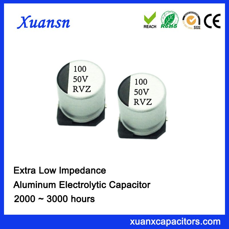 105c 2000hours 100UF 50V SMD Capacitor Electrolytic