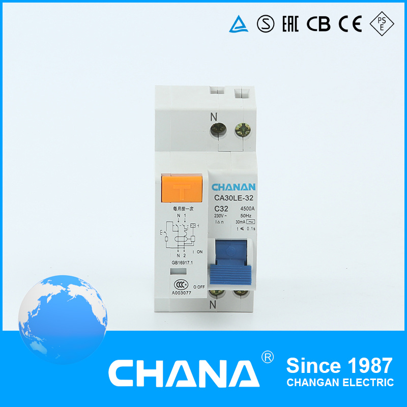 Ca Series Electronic Type with Overcurrent Protection Circuit Breaker RCBO