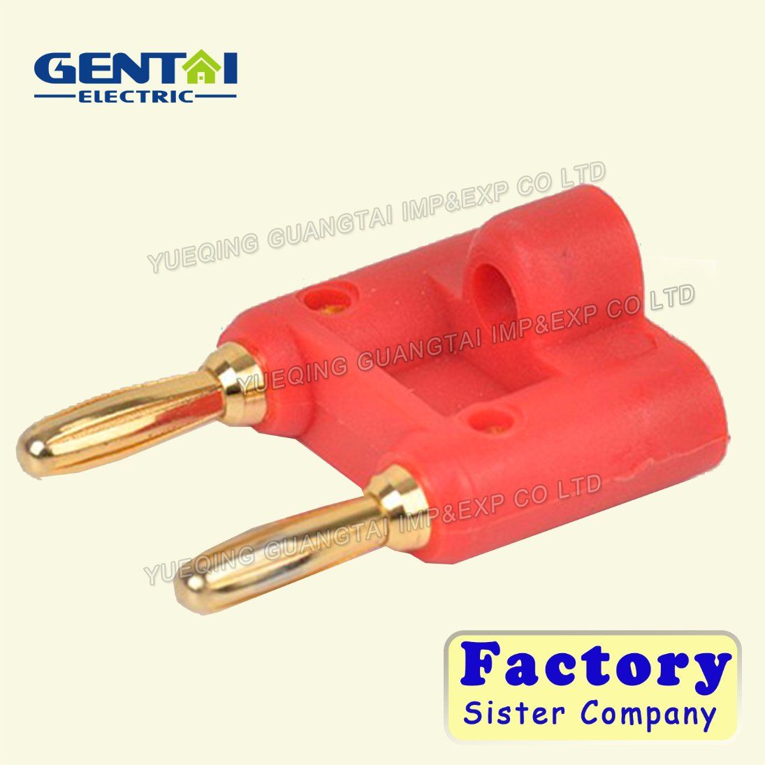 Double Banana Plug Connector for Use in Speaker System
