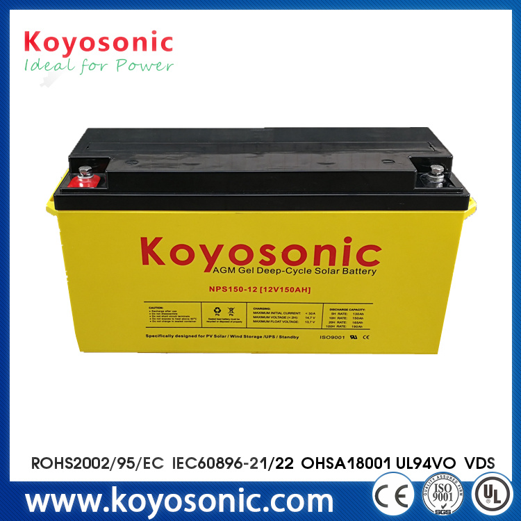 12V 150ah Deep Cycle Gel Battery for Solar System