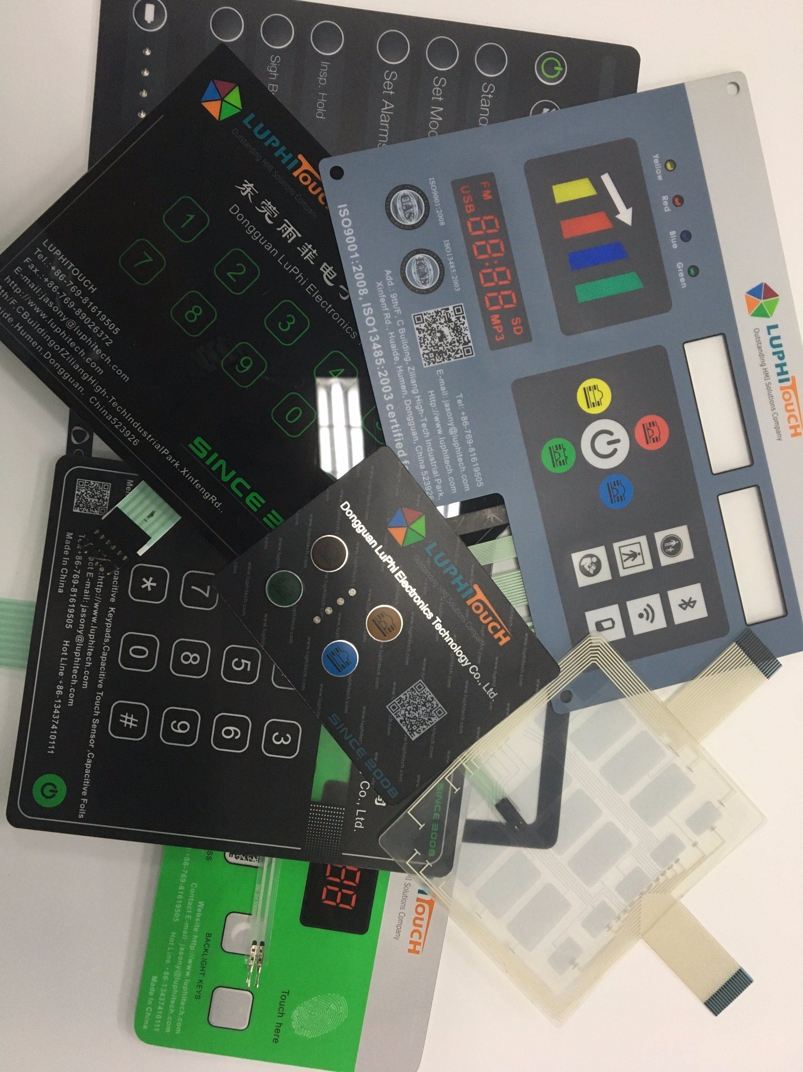 OEM ODM Flat PC Membrane Switch with Lgf Backlight EL, LED Backlight Switches