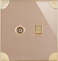 British Standard TV Plus Telephone Socket Flat (N3)