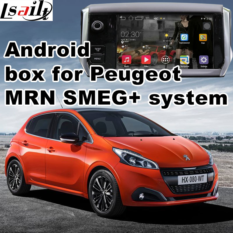 Android GPS Navigation Box Video Interface for Peugeot 208 2008 308 408 508 Mrn Semg Rear View Mirror Link Voice Control
