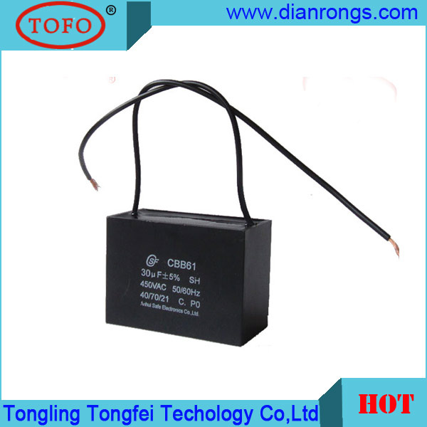 High Quality Cbb61 450V 25UF Fan Capacitor