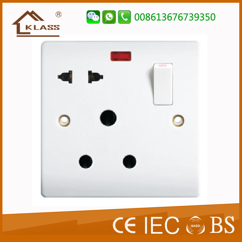 15A/16A Hot Sale Saudi Aribia European Style Switch Socket