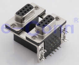 D-SUB Connector Stack 9*2 Right Angled PCB Use