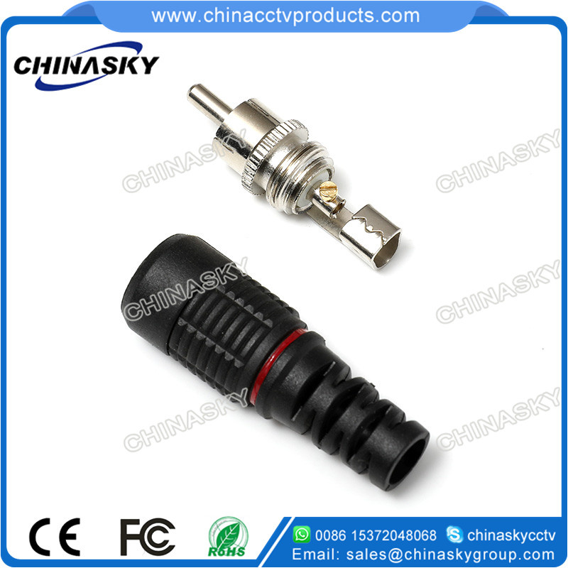 RCA Male Solderless Connector with Plastic Boot in CCTV (CT5028)