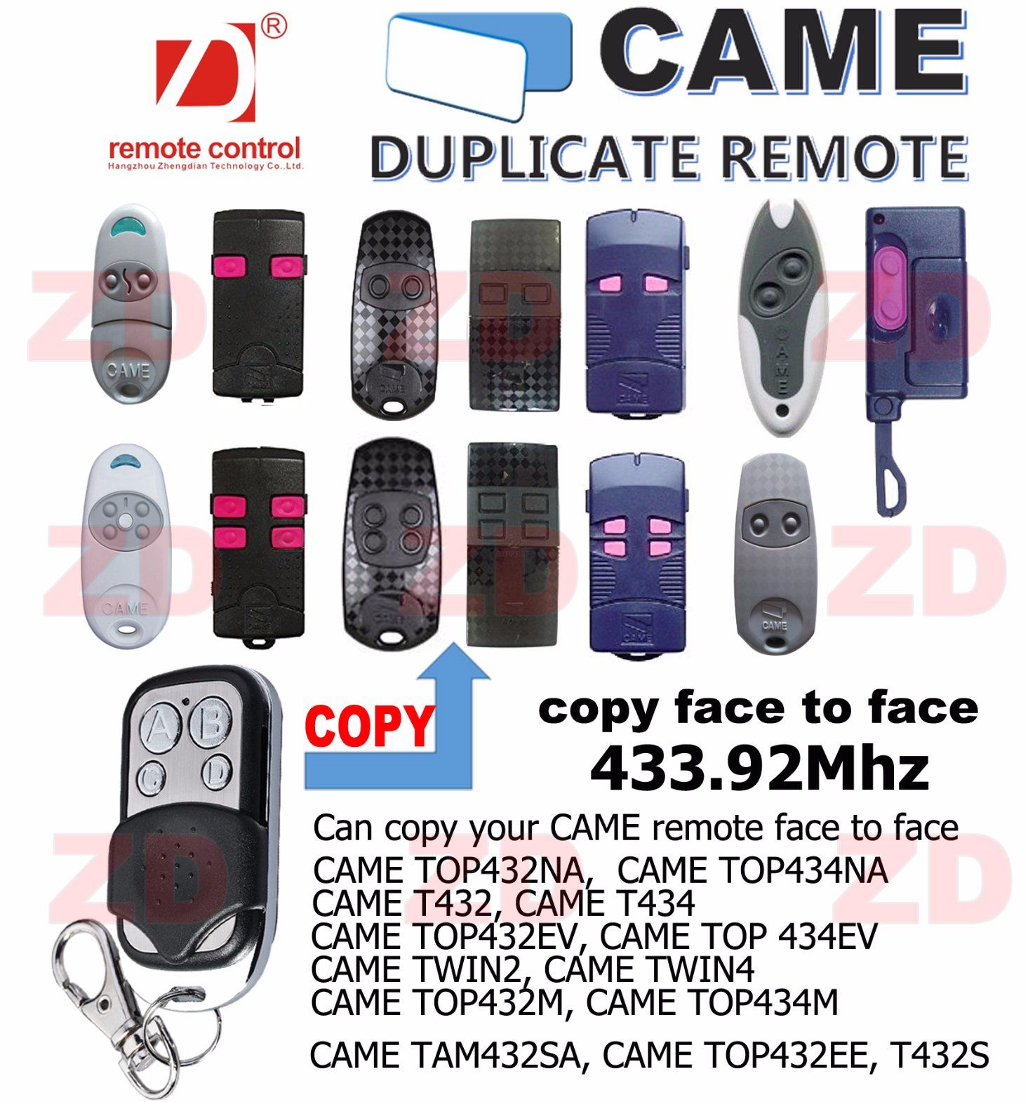 Came Duplicator Copy Face to Face 433MHz