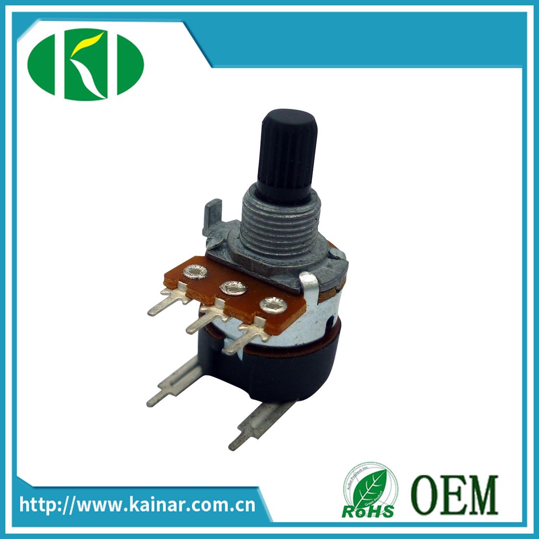 17mm Volume Control Precision Rotary Potentiometer with 5 Pin Wh168-2