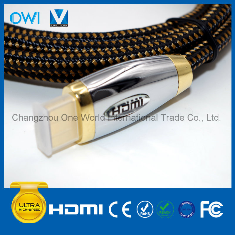 HDMI 19 Pin Plug-Plug Cable for HDTV with Gold Plug
