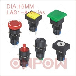 Single Light Push Button Switch (ONPOW LAS1-A, 16mm)