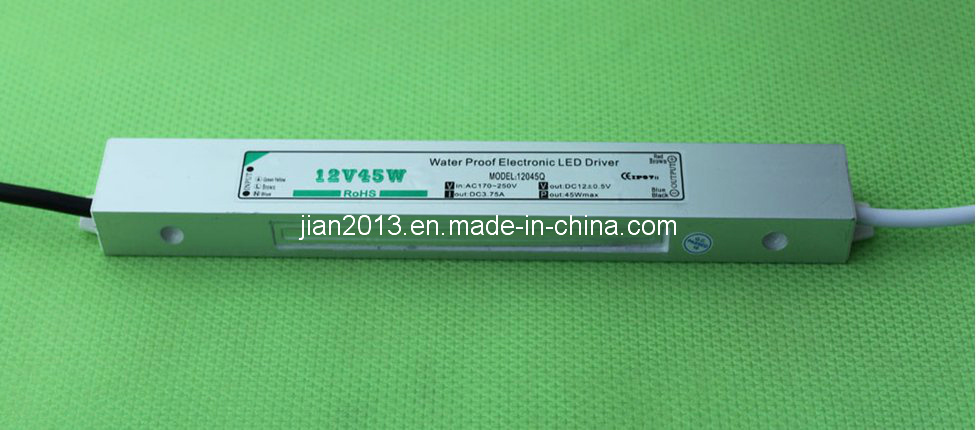 12V 45W CE RoHS IP67 Waterproof LED Power Supply