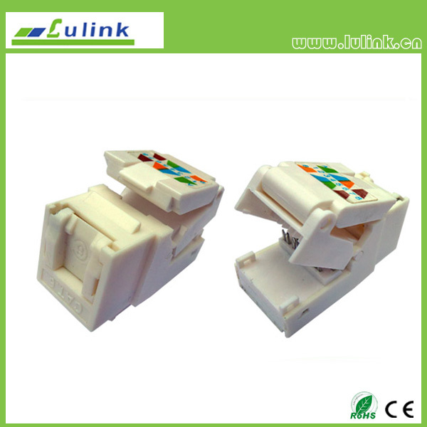 UTP CAT6 90 Degree Tooless Fdding Type RJ45 Keystone Jack
