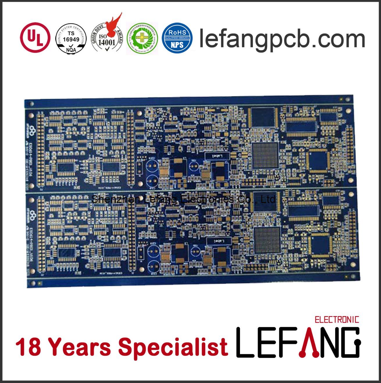 Immersion Gold Circuit Board PCB for Automotive Electronics