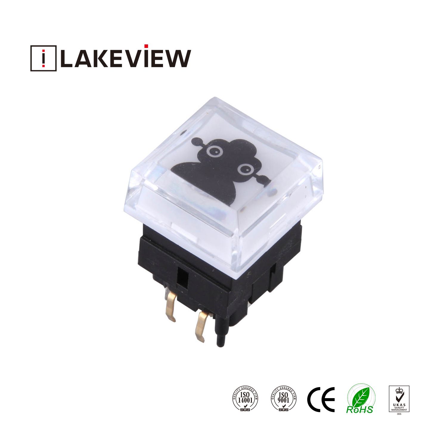 Light Click LED Tactile Switch Built-in Conductive Rubber
