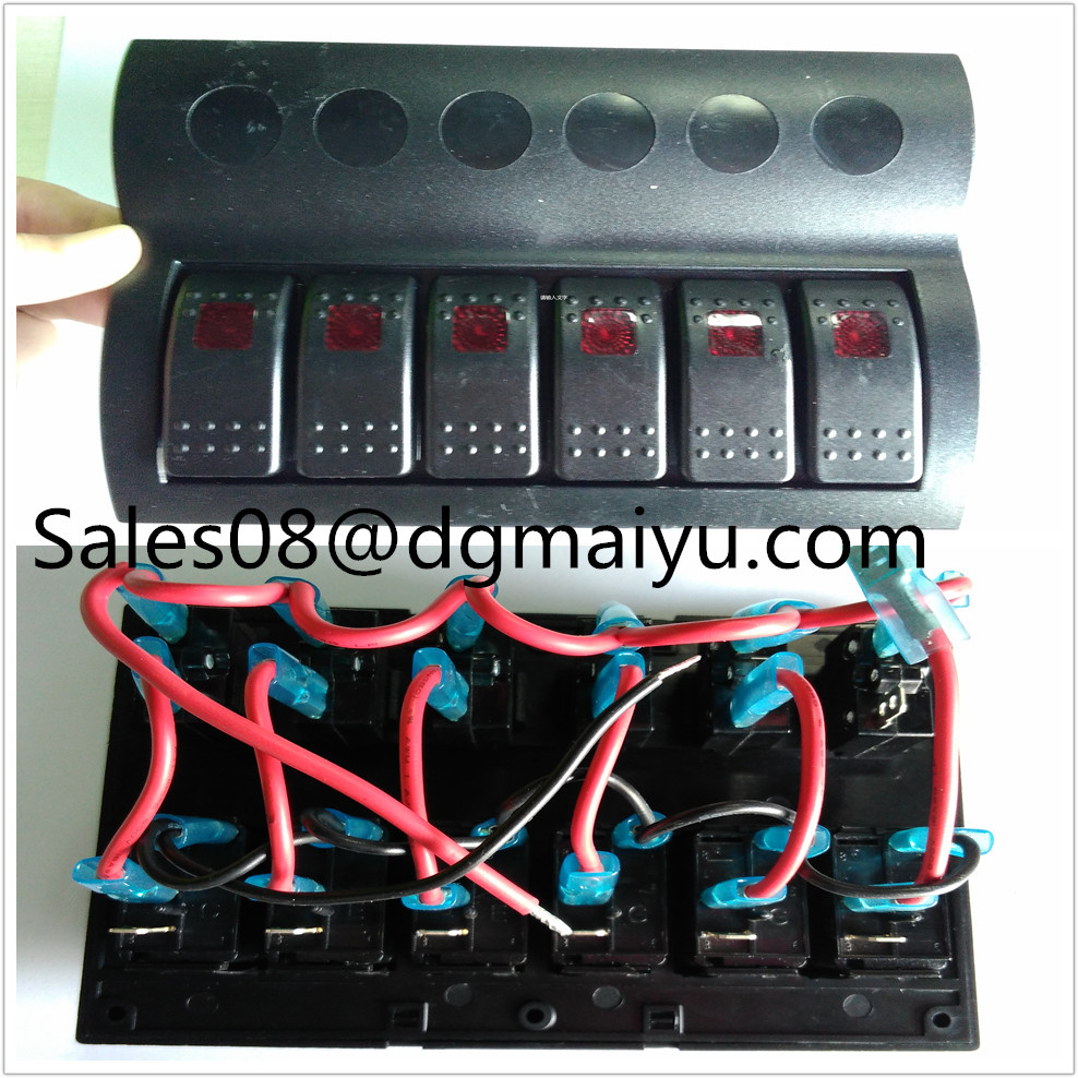 Af6 Gang LED Boat Caravan Circuit Rocker Switch Panel Auto Fuse Holders