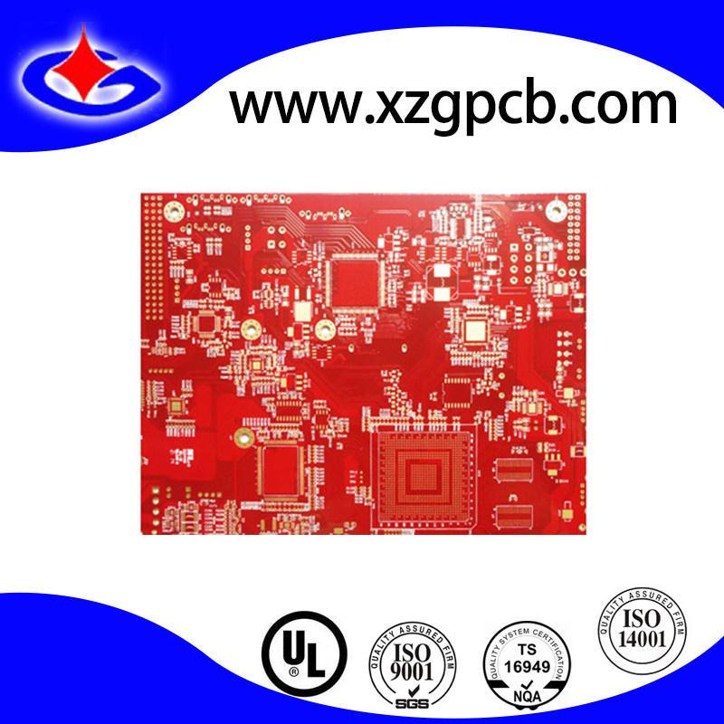 Main Board PCB Security Surveillance PCB with Red Mask