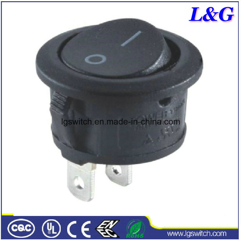 Power 16A 2 Position Round Button Rocker Switch for Appliances