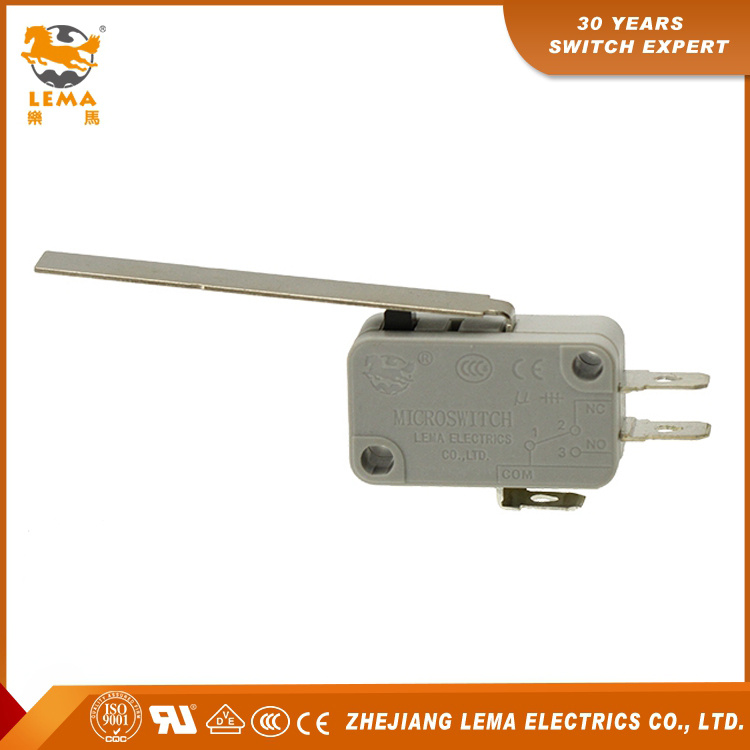 Lema Kw7-9I Long Lever Snap Action Plastic Micro Switch for Home Appliances