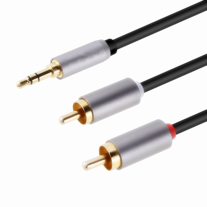 One 3.5mm Stereo Male to Two RCA Male Audio Cable
