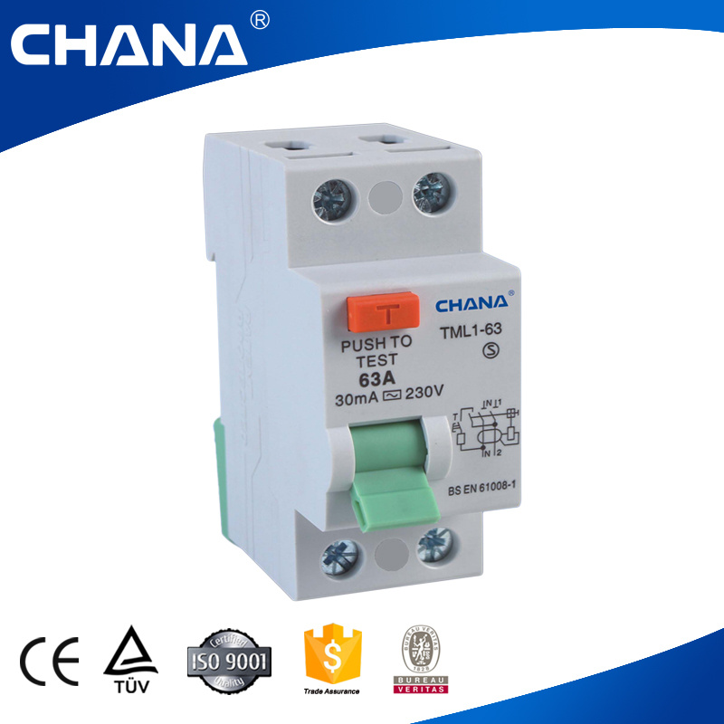 Tml1-63 High Quality Electronic RCCB with IEC61008-1 Standard
