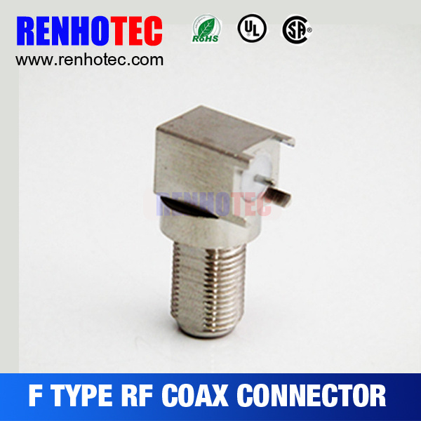 F Connector Female Through Hole Right Angle PCB Mount
