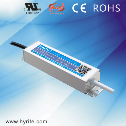 Constant Voltage 20W 12V Waterproof IP 67 LED Driver with Ce, Bis Approval