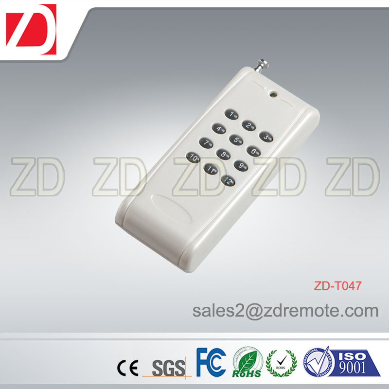 Long Working Distance RF Remote Control with 12button S
