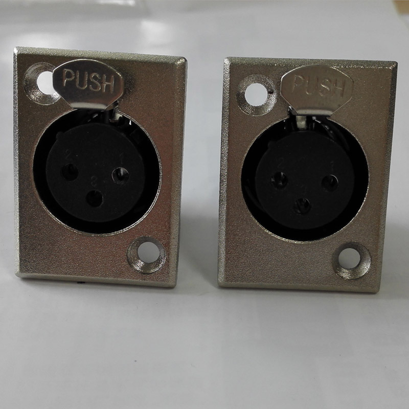 Professional 3-Pin XLR Female Connector Chassis Panel Socket (1091-B)