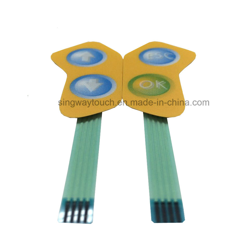 Two Button Membrane Switch with Metal Domes